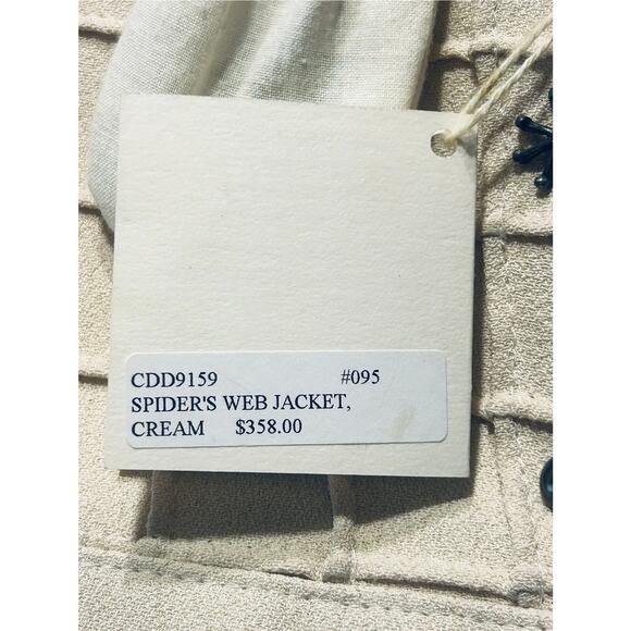 Double D Ranch Ivory Windowpane W/ Silver Charms Cropped Jacket Size L NWT - Picture 9 of 12